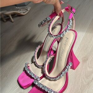 Betsey Johnson Pink Satin Women's Heels size 8